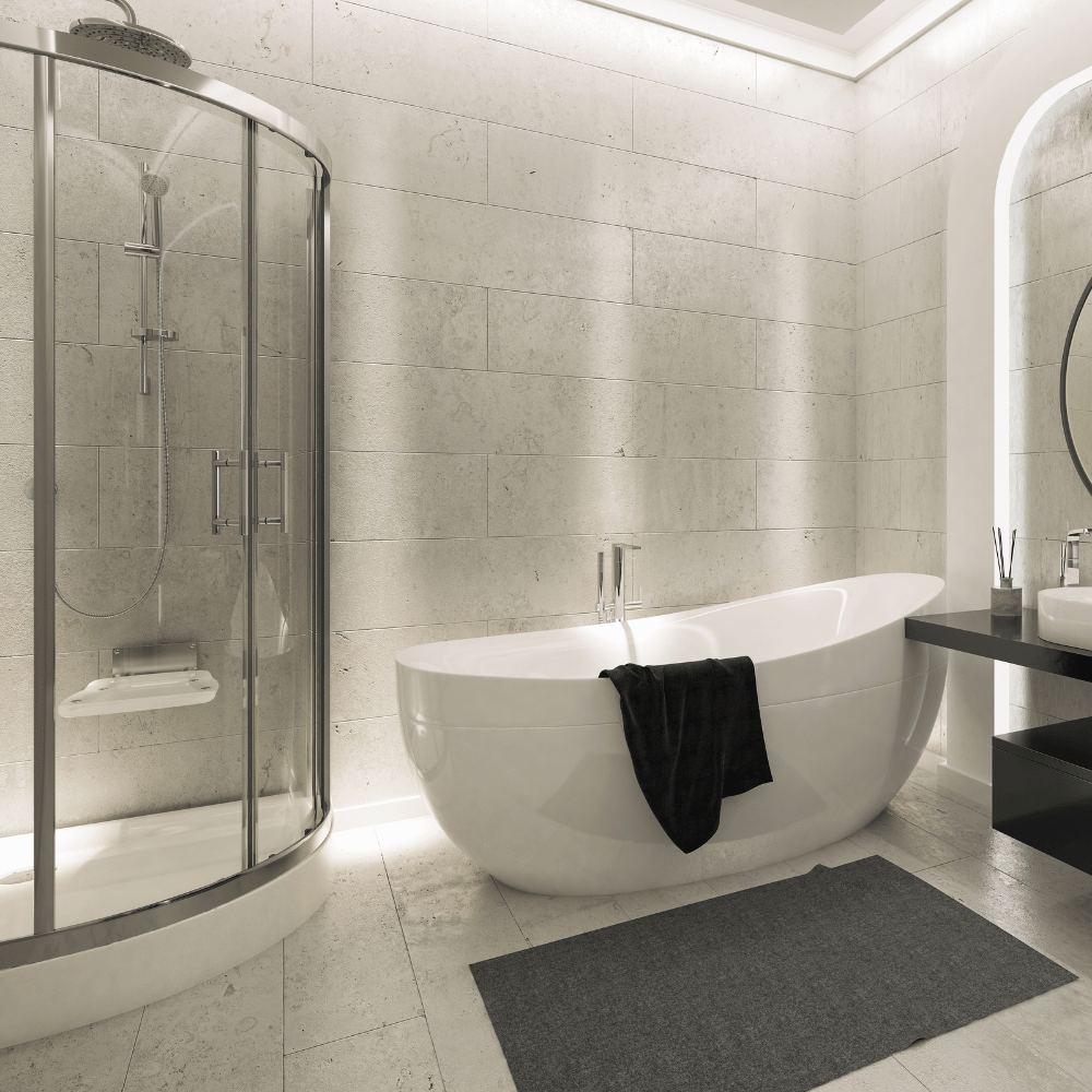 Bathroom Refurb With White Bath